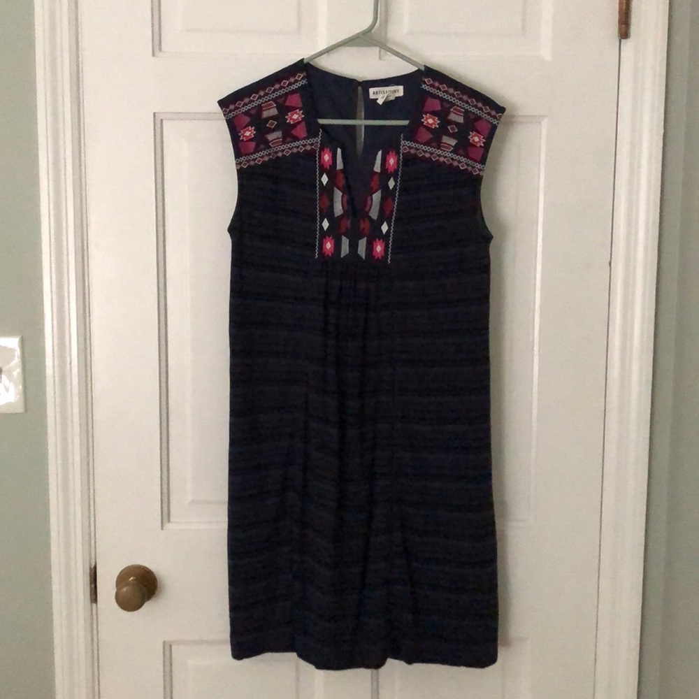 Navy shift dress